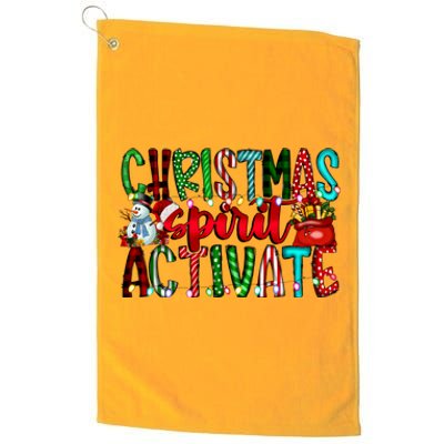 Christmas Spirit Activate Funny Christmas Xmas Platinum Collection Golf Towel