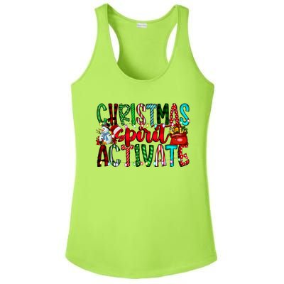 Christmas Spirit Activate Funny Christmas Xmas Ladies PosiCharge Competitor Racerback Tank