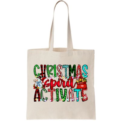 Christmas Spirit Activate Funny Christmas Xmas Tote Bag