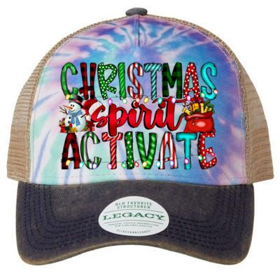 Christmas Spirit Activate Funny Christmas Xmas Legacy Tie Dye Trucker Hat