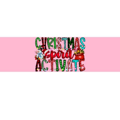 Christmas Spirit Activate Funny Christmas Xmas Bumper Sticker