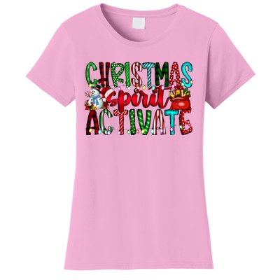 Christmas Spirit Activate Funny Christmas Xmas Women's T-Shirt