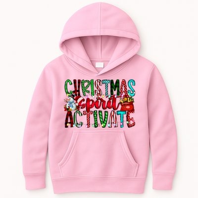 Christmas Spirit Activate Funny Christmas Xmas Kids Hoodie