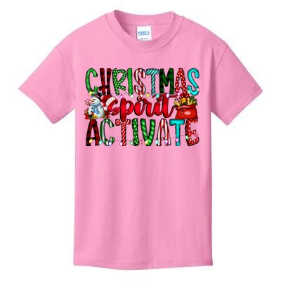 Christmas Spirit Activate Funny Christmas Xmas Kids T-Shirt