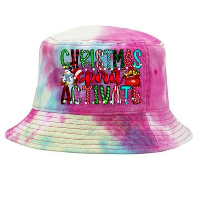 Christmas Spirit Activate Funny Christmas Xmas Tie-Dyed Bucket Hat