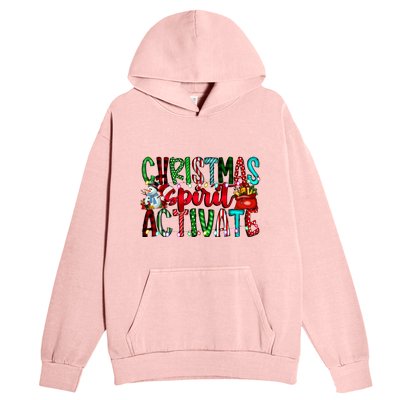 Christmas Spirit Activate Funny Christmas Xmas Urban Pullover Hoodie