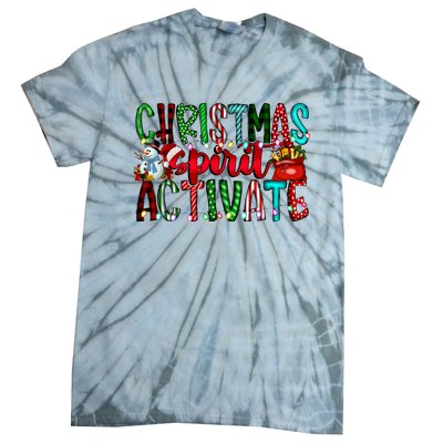 Christmas Spirit Activate Funny Christmas Xmas Tie-Dye T-Shirt