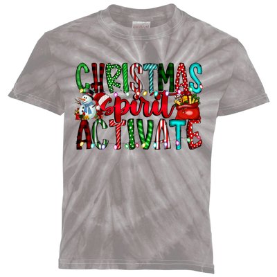 Christmas Spirit Activate Funny Christmas Xmas Kids Tie-Dye T-Shirt