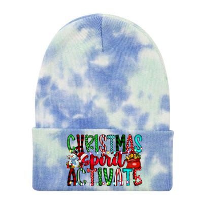 Christmas Spirit Activate Funny Christmas Xmas Tie Dye 12in Knit Beanie