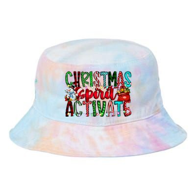 Christmas Spirit Activate Funny Christmas Xmas Tie Dye Newport Bucket Hat