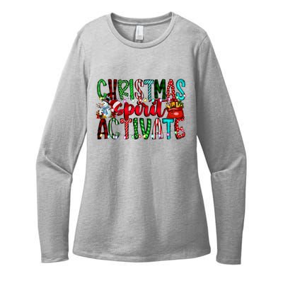 Christmas Spirit Activate Funny Christmas Xmas Womens CVC Long Sleeve Shirt