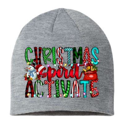 Christmas Spirit Activate Funny Christmas Xmas Sustainable Beanie