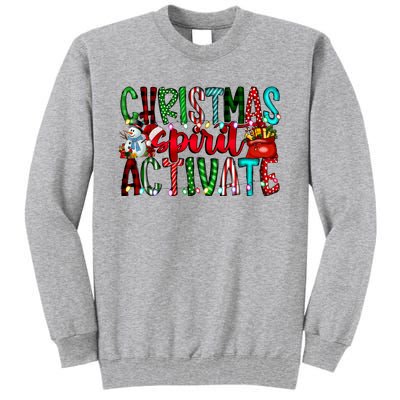 Christmas Spirit Activate Funny Christmas Xmas Tall Sweatshirt