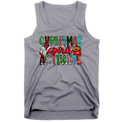 Christmas Spirit Activate Funny Christmas Xmas Tank Top