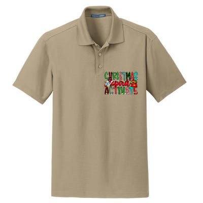 Christmas Spirit Activate Funny Christmas Xmas Dry Zone Grid Polo