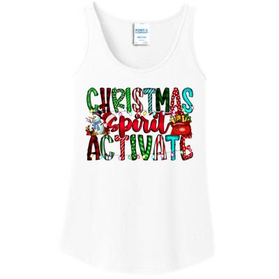 Christmas Spirit Activate Funny Christmas Xmas Ladies Essential Tank