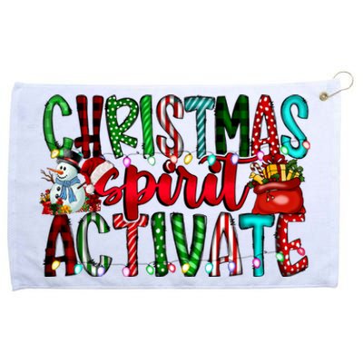 Christmas Spirit Activate Funny Christmas Xmas Grommeted Golf Towel