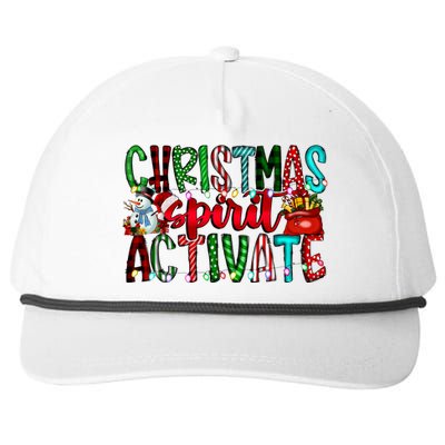 Christmas Spirit Activate Funny Christmas Xmas Snapback Five-Panel Rope Hat