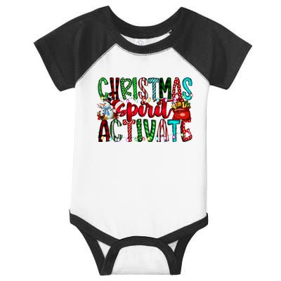 Christmas Spirit Activate Funny Christmas Xmas Infant Baby Jersey Bodysuit