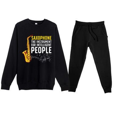 Cool Saxophone Art For Men Women Sax Saxophone Player Premium Crewneck Sweatsuit Set