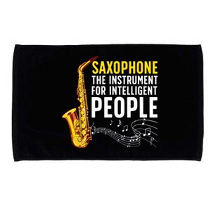 Cool Saxophone Art For Men Women Sax Saxophone Player Microfiber Hand Towel