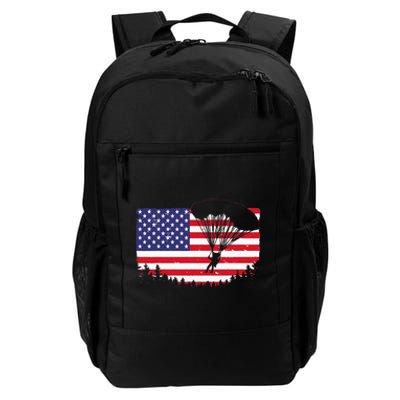 Cool Skydiving Art Men Women Skydiver American Flag Skydive Daily Commute Backpack