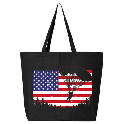 Cool Skydiving Art Men Women Skydiver American Flag Skydive 25L Jumbo Tote