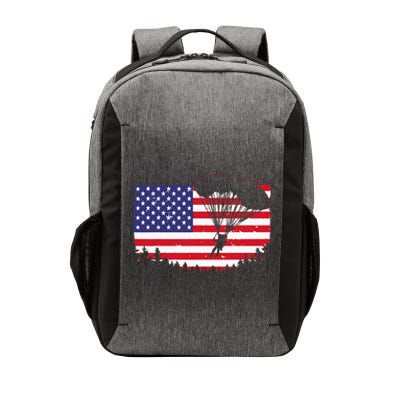 Cool Skydiving Art Men Women Skydiver American Flag Skydive Vector Backpack