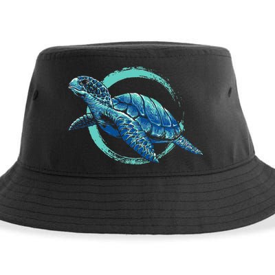 Cute Sea Animal Lover Ocean Pet Owner Gift Aquarium Turtle Sustainable Bucket Hat