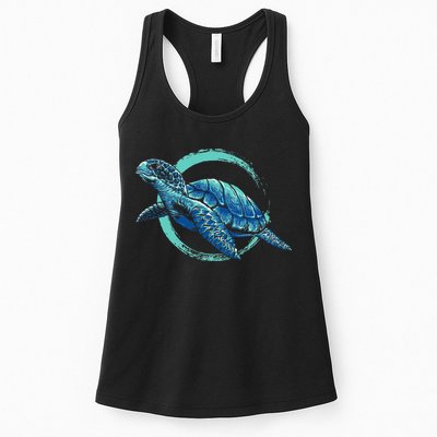 Cute Sea Animal Lover Ocean Pet Owner Gift Aquarium Turtle Womens Tank Top