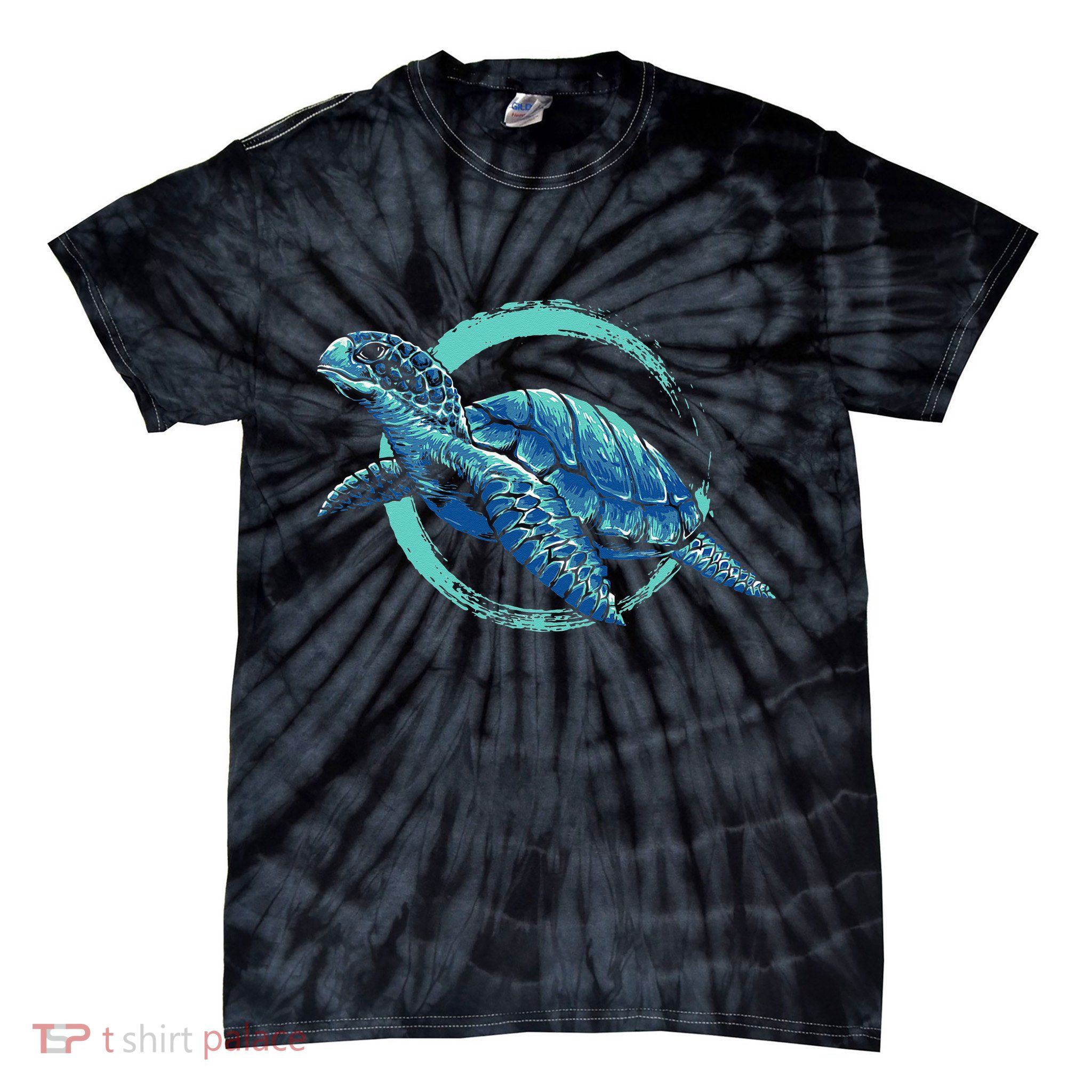Cute Sea Animal Lover Ocean Pet Owner Gift Aquarium Turtle Tie-Dye T-Shirt
