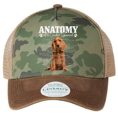 Cocker Spaniel Anatomy Funny Cute Dog Cocker Spaniel Mom Dad Legacy Tie Dye Trucker Hat