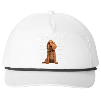 Cocker Spaniel Anatomy Funny Cute Dog Cocker Spaniel Mom Dad Snapback Five-Panel Rope Hat