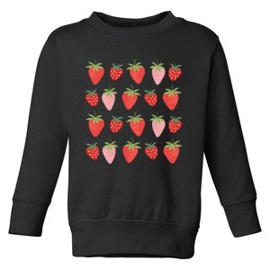 Cute Strawberry Apparel Lover Summer Toddler Sweatshirt