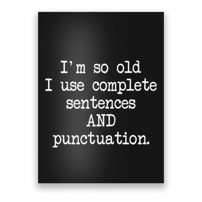 Complete Sentences And Punctuation Grammar Poster
