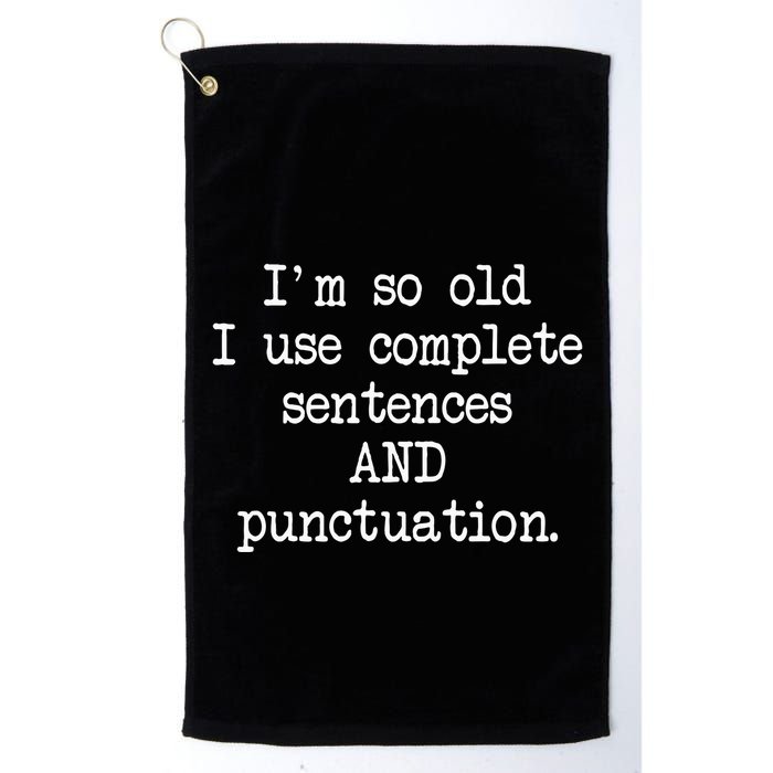 Complete Sentences And Punctuation Grammar Golf Towel