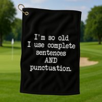 Complete Sentences And Punctuation Grammar Golf Towel