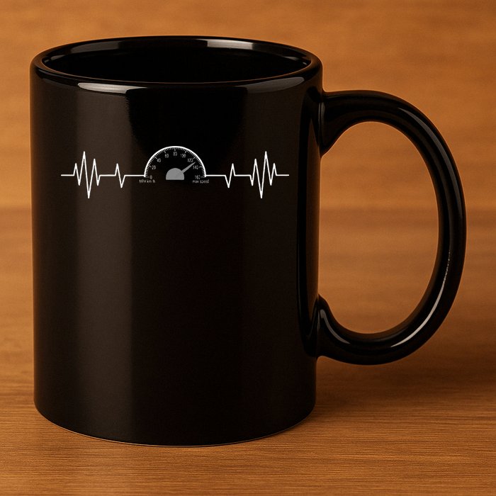 Car Speedometer Auto Mechanic Guys Heartbeat Gift 11oz C Handle Ceramic Mug