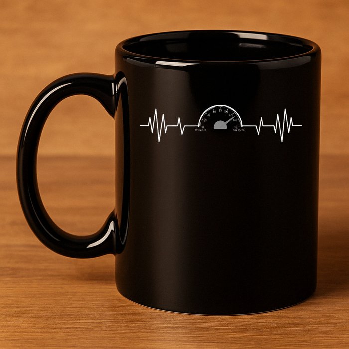 Car Speedometer Auto Mechanic Guys Heartbeat Gift 11oz C Handle Ceramic Mug