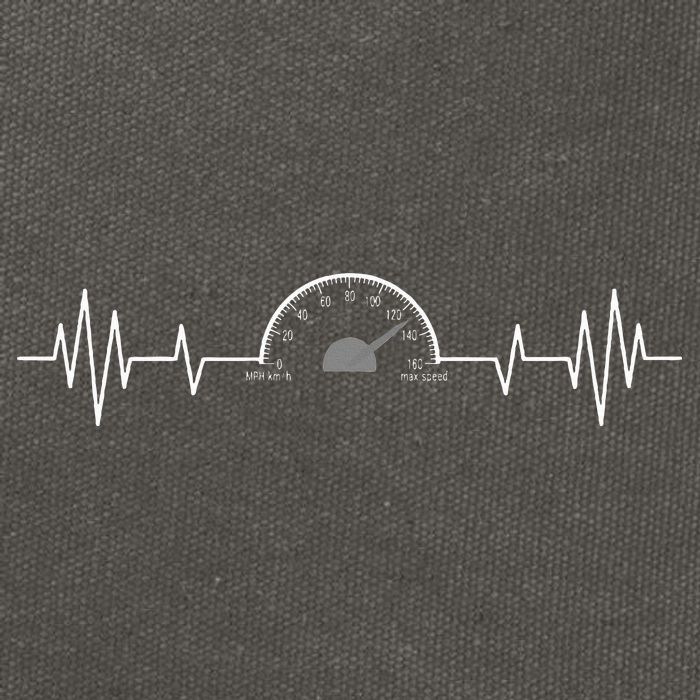 Car Speedometer Auto Mechanic Guys Heartbeat Gift Cotton Canvas Backpack