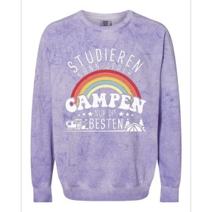 Can study any camping only the best camper camping Colorblast Crewneck Sweatshirt