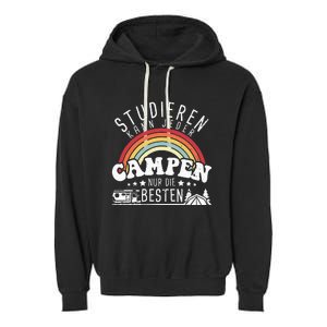 Can study any camping only the best camper camping Garment-Dyed Fleece Hoodie