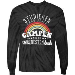 Can study any camping only the best camper camping Tie-Dye Long Sleeve Shirt