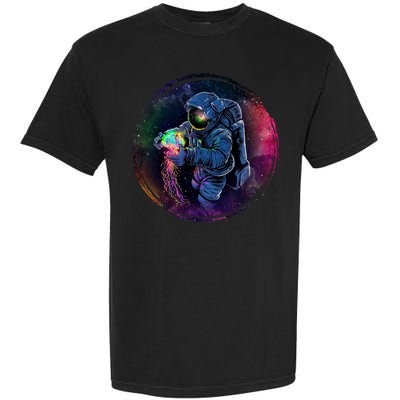 Cool Space Astronaut Jellyfish Galaxy Garment-Dyed Heavyweight T-Shirt