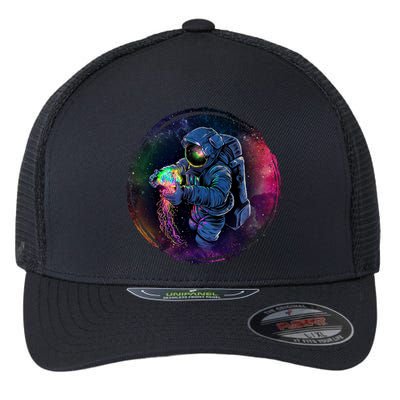 Cool Space Astronaut Jellyfish Galaxy Flexfit Unipanel Trucker Cap