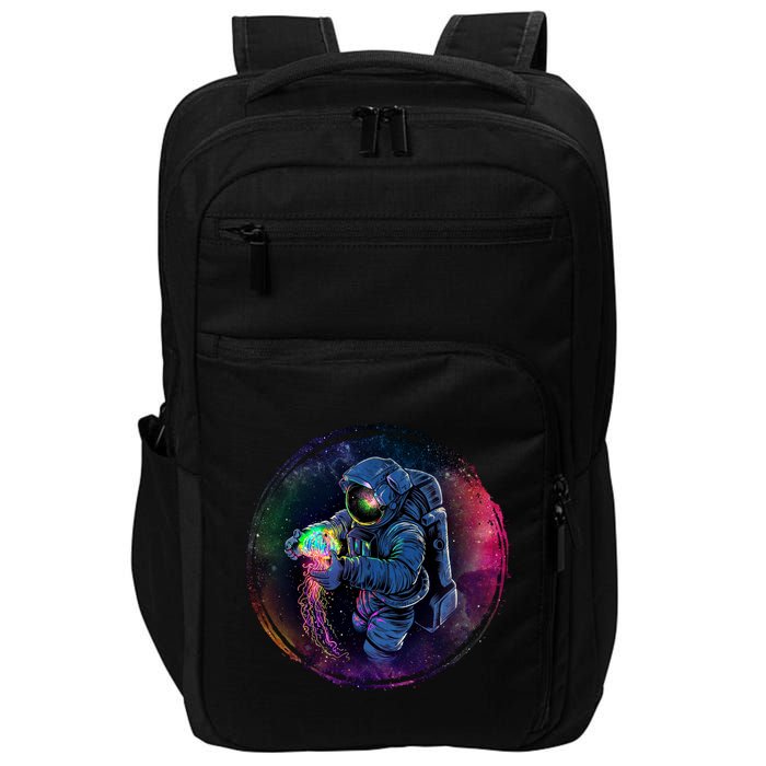 Cool Space Astronaut Jellyfish Galaxy Impact Tech Backpack