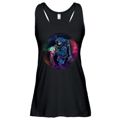 Cool Space Astronaut Jellyfish Galaxy Ladies Essential Flowy Tank
