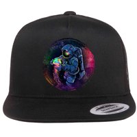 Cool Space Astronaut Jellyfish Galaxy Flatbill Hat