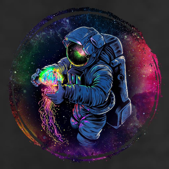 Cool Space Astronaut Jellyfish Galaxy 25L Jumbo Tote