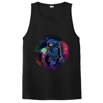 Cool Space Astronaut Jellyfish Galaxy PosiCharge Competitor Tank